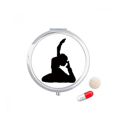 Imagem de Dançarina Art Pavão Yoga Sports Pill Case Pocket Medicine Storage Box Dispenser Recipiente