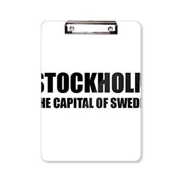 Imagem de Placa de apoio para prancheta A Capital da Suécia de Estocolmo A4