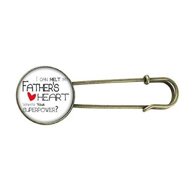 Imagem de Broche de metal retrô I Can Melt My Father's Heart Best Papa Love