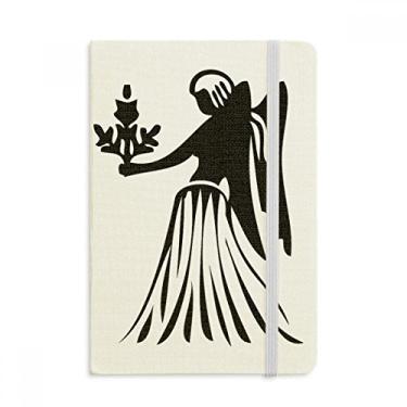 Imagem de Caderno de caderno oficial do signo do zodíaco de Virgem da Constelação com capa dura de tecido