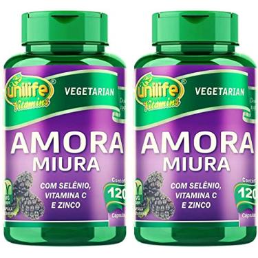 Imagem de Kit com 2 Frascos de Amora Miura com Vitaminas Unilife 120 capsulas 500mg