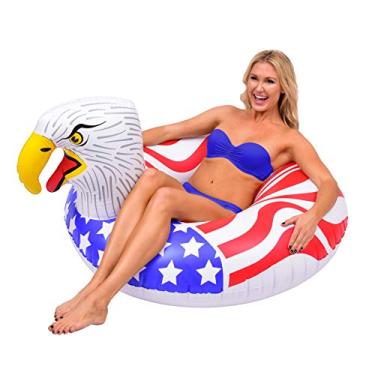 Imagem de GoFloats Boia inflável de tubo American Eagle, flutua em estilo (para adultos e crianças)
