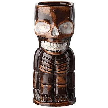 Imagem de JWCN Caneca criativa havaiana de cerâmica para coquetel, copo de caveira, caneca personalizada para bar, KTV, festa, esqueleto, atualização