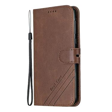 Imagem de Compatible with Motorola Moto G6（2018） Wallet Case, PU Leather Phone Case Magnetic Flip Folio Leather Case Card Holders [Shockproof TPU Inner Shell] Protective Case (Color : Brown)