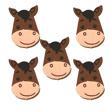 Imagem de Aplique para Lembrancinha Fazendinha Cavalinho - 5 Unidades