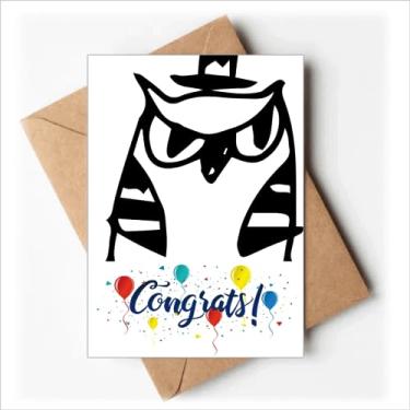 Imagem de DIYthinker Chapéu de desenho animado Bird Protect Animal Pet Lover Cartões de Casamento Parabéns Envelopes de saudação