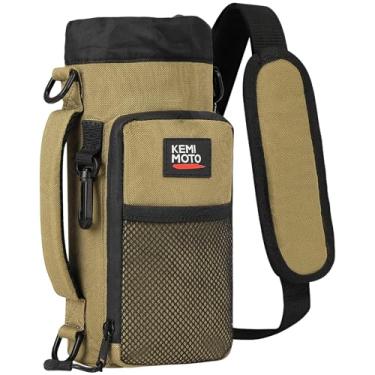 Imagem de KEMIMOTO Bolsa com suporte para garrafa de água, bolsa de água com alça de ombro ajustável, suporte para garrafa de água para caminhadas, acampamento, pesca, compatível com YETI Stanley SLM 947 ml,