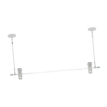 Imagem de shamjina Cabide de sinal de teto, suporte de cartaz de teto, cabide de banner, imagem, poste de suspensão para quadro, painel de led