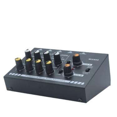 Imagem de Mix800 Som Mixer Amplificador De Áudio Ultra-Compact 8 Canais Mono Estéreo 1/4 "Trs para Computador