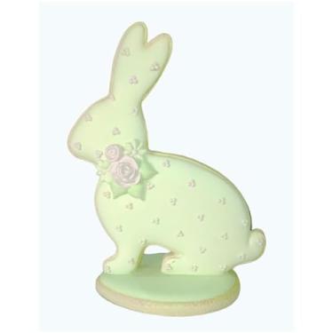 Imagem de Coelho Decorativo Resina Biscuit Branco 02 (Glacê Real) 1 Unidade