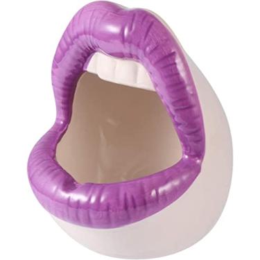 Imagem de Cinzeiros criativos de cerâmica para cigarros com estilo de lábios,cinzeiros modernos portáteis de mesa para uso externo,interior,escritório,bar,pátio,fumar,artesanal para homens e