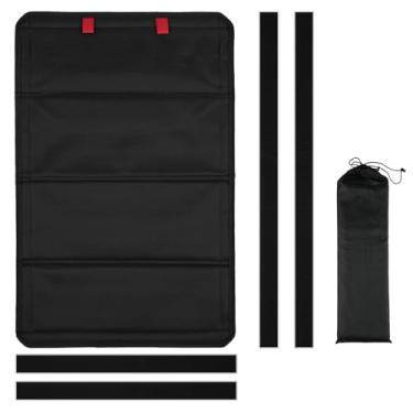 Imagem de Daconovo Cortina de janela de porta de RV, tampa de janela blackout magnética dobrável para RV proteção contra raios UV Tampa de janela de porta de trailer de trailer (25 '' * 16 '', preta)