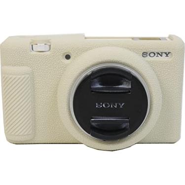 Imagem de BMAOLLONGB Capa ZV-1F, capa de silicone macio de borracha ultrafina e leve para Sony ZV-1F ZV1F (branca)