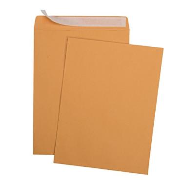 Imagem de Envelopes de correspondência de catálogo Kraft marrom autoselante 22,7 cm x 30,5 cm - 12,7 kg - 250 unidades, 22,8 cm x 30,4 cm (38302)