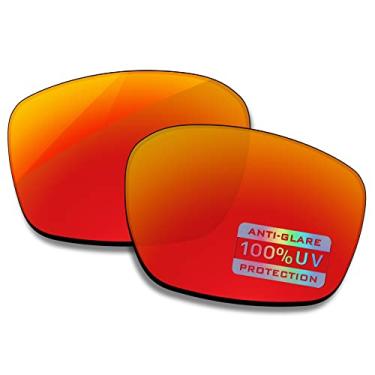 Imagem de Bowyer Lentes de reposição polarizadas para óculos de sol Oakley Sliver Stealth OO9408 - Espelho vermelho fogo