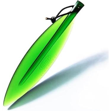 Imagem de Marcador de livro abridor de envelopes de folha de salgueiro verde, cortador de papel de plástico, ferramenta de lâmina de barbear de plástico para adereços de arte de escritório e marcadores de