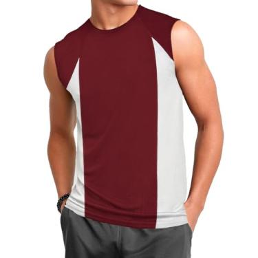 Imagem de Champion Camisetas masculinas com músculos grandes e altos – regatas de desempenho muscular, Marrom, 2X