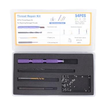 Imagem de Kit de Reparo de Rosca M2, 54 Peças, Aço Inoxidável, Rosca Métrica Enrolada, Kit de Inserção de Broca Torcida, de Reparo de Helicóptero, Ferramenta de Inserção