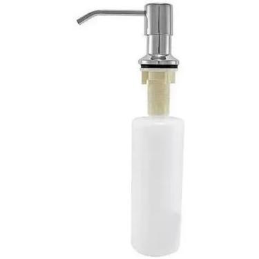 Imagem de Dispenser De Embutir Porta Detergente Sabonete Liquido Dosador Pia Sabão Bancada Cuba Aço Inox 304 Diversas Cores - Brinovar (PRATA)