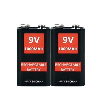 Imagem de CAESEA 1000mAh Micro USB 9V Bateria recarregável de íon-lítio 6F22 Bateria de íon-lítio de 9 volts para microfone modelo de helicóptero RC (2)