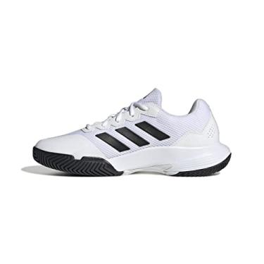 Imagem de adidas Tênis masculino Gamecourt 2.0, Branco/preto/branco, 43