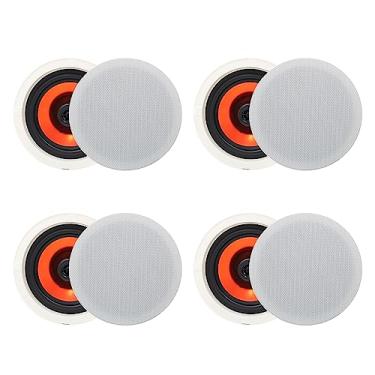 Imagem de Herdio Alto-Falantes de Teto, Alto-Falantes Passivos com Fio de Montagem Embutida de 6,5 Polegadas e 600 Watts para Banheiro, Cozinha, Sala de Estar, Escritório (4 Alto-Falantes)