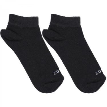 Imagem de Meia Soft Cano Invisível Esportiva Atoalhada Feminina     , Preto, U