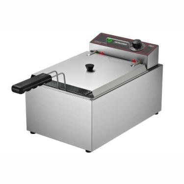 Imagem de Fritadeira Inox Elétrica a Óleo com Tampa Metalcubas 5 Litros FRCE 5, 