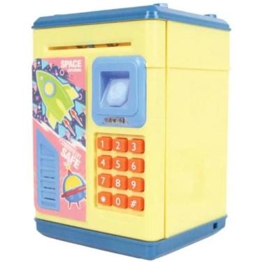 Imagem de Cofre divertido moeda puxa nota com senha som luz ref mk-1432 - M K TO