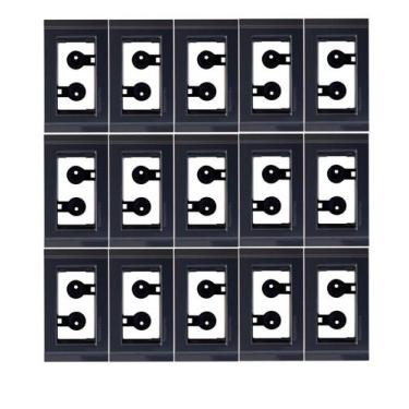 Imagem de Kit 15 Placa 1 Posto Preto Para Moveis Liz - Tramontina