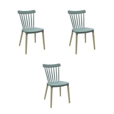 Imagem de Kit 3 Cadeiras Jantar Janaina Verde Menta PP - Rivatti