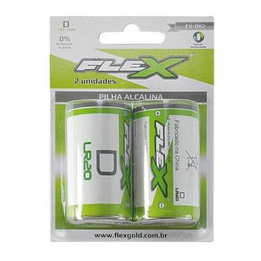 Imagem de Pilha FLEX D Alcalina 2 Unidades