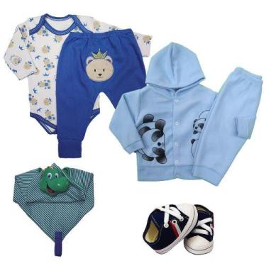 Imagem de Kit 6 Pçs Roupa Bebê Menino Menina Estilosa Presente Enxoval - Koala B