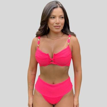 Imagem de Biquíni Hot Pants Faixa Meia Taça Retrô Bali - Califórnia Brasil, Cane