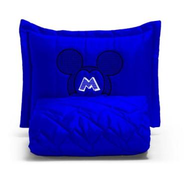 Imagem de Colcha Cobre Leito Solteiro Mickey Padrão 2 Peças Matelado - DG CONFEC