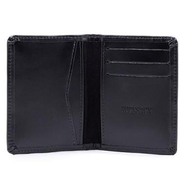 Imagem de Porta Cartão Masculina Carteira Couro Rucksack 006, Único, Preto, Masc