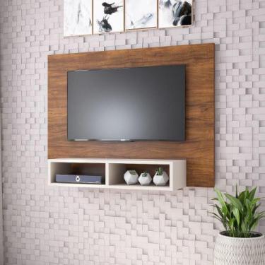 Imagem de Painel Viero para TV até 42 Polegadas Jazz Imbuia/Off White com Nicho 
