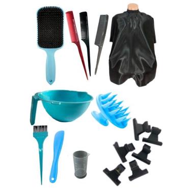 Imagem de Kit Profissional Completo para Cabelos: Escova Raquete Fashion, Pente 
