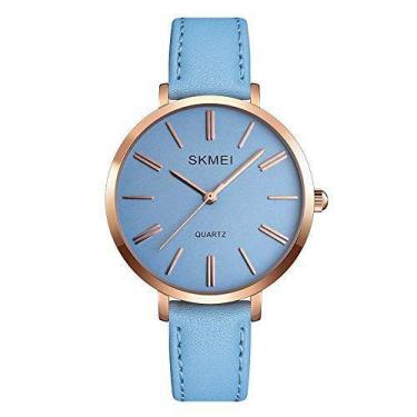 Imagem de Relógio, Analógico, Skmei, 1397, Feminino, Azul e Rosê