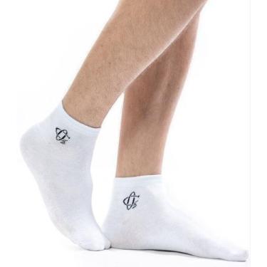 Imagem de Meia Masculina Soquete Cano Curto Branca - CO2 - CO2 MensWear
