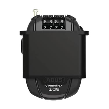 Imagem de ABUS Cadeado de cabo Combiflex - Trava para prender esquis, capacete, carrinho de bebê e bagagem - Viagem 105-105 cm de comprimento - 3 mm de espessura - com código numérico - Preto
