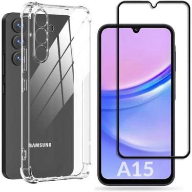 Imagem de Kit Capa Capinha Para Samsung Galaxy A15 4g 5g Case Air Anti Impacto T