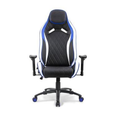 Imagem de Cadeira Gamer Pctop Premium 1020 - Azul+branco+preto - Pc Top