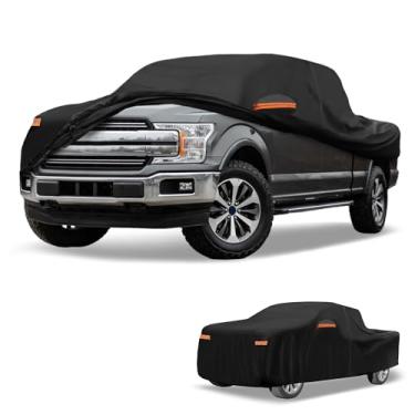 Imagem de Partuto 1 peça capa universal para carro à prova d'água para todos os climas, automotiva, externa, anti-UV, proteção contra chuva e chuva, cobertura externa completa 190T-PU preta adequada para