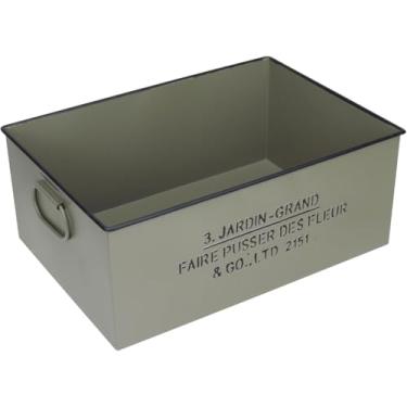 Imagem de CAIXA ORGANIZADORA DECORATIVA HOME&CO METAL 12x30x21cm CINZA