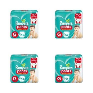 Imagem de Kit Fralda Calça Pampers Pants Ajuste Total - Tam G - ATACADO BARATO -