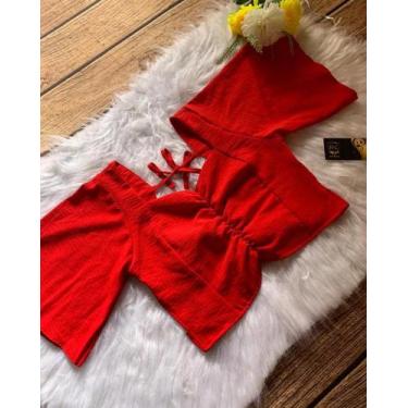 Imagem de Cropped manga flutuante feminino - H&C modas , Laranja