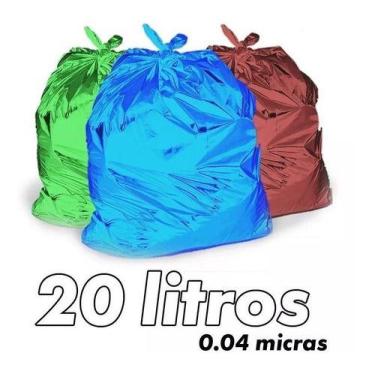 Imagem de Saco De Lixo 20 Litros Colorido 500 Unidades - HIGIPACK