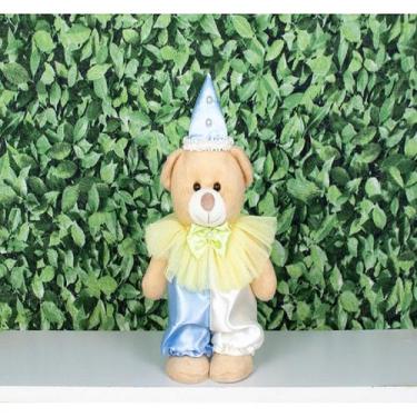Imagem de URSO DE PELUCIA AMORE PALHAÇO FIXO EM PÉ 25cm - CKD CONFECCOES