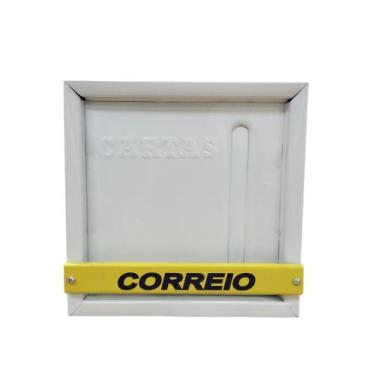 Imagem de Caixa De Correio Carta Grade Vertical C/ Mola Branco - JGC COMERCIAL
